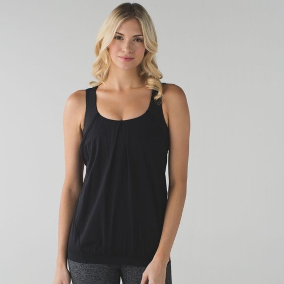 lululemon athletica Tops - Lululemon Nouveau Limits Black Tank Top Size ~XS